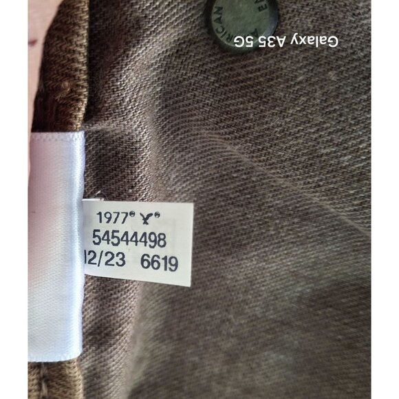 Mens American Eagle Slim Straight Fit Jeans 5G Tan Cotton Blend Classic Denim Si - Picture 11 of 14